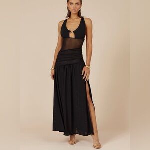 Project RUNWAY Black A-Line Maxi Dress with Slit